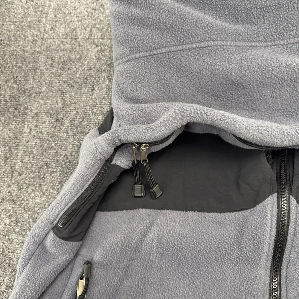 The North Face Men’s XXL Gray Black Full Zip Fleece Jacket Style B8052